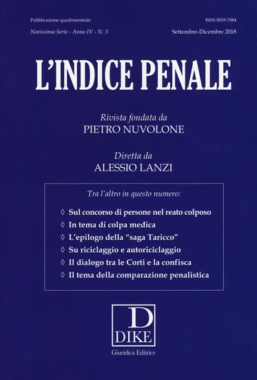 Immagine di INDICE PENALE (2018) (L`) - VOLUME 3