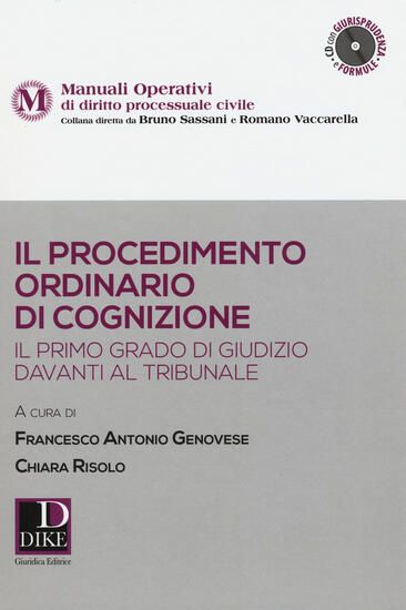 Immagine di PROCEDIMENTO ORDINARIO DI COGNIZIONE. IL PRIMO GRADO DI GIUDIZIO DAVANTI AL TRIBUNALE. CON CD-RO...