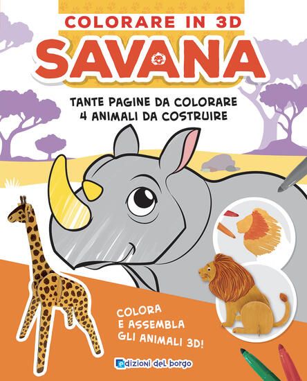 Immagine di SAVANA. COLORARE IN 3D. EDIZ. A COLORI