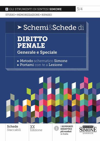 Immagine di SCHEMI & SCHEDE DI DIRITTO PENALE GENERALE E SPECIALE 2023