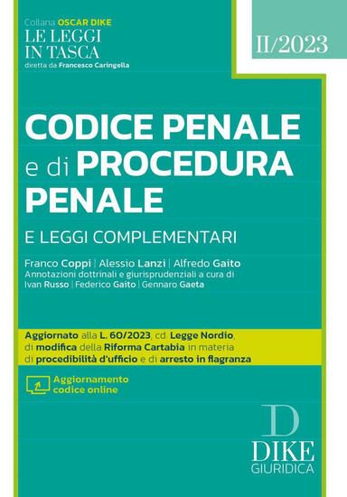 Immagine di CODICE PENALE E DI PROCEDURA PENALE E LEGGI COMPLEMENTARI. POCKET 2023. CON AGGIORNAMENTO ONLINE