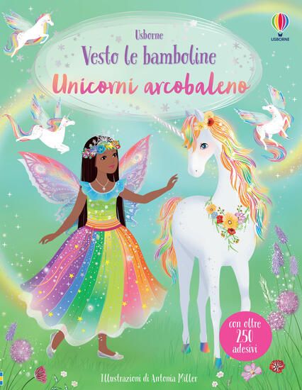 Immagine di UNICORNI ARCOBALENO. VESTO LE BAMBOLINE. EDIZ. A COLORI