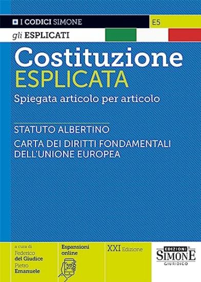 Immagine di COSTITUZIONE ESPLICATA. SPIEGATA ARTICOLO PER ARTICOLO. CON ESPANSIONE ONLINE