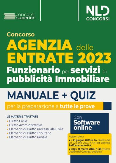 Immagine di CONCORSO AGENZIA DELLE ENTRATE 2023 FUNZIONARIO PER SERVIZI DI PUBBLICITA` IMMOBILIARE