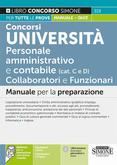 Immagine di CONCORSI UNIVERSITA`. PERSONALE AMMINISTRATIVO E CONTABILE (CATEGORIE C E D).