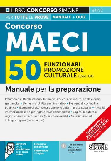 Immagine di CONCORSO MAECI 2023 50 FUNZIONARI PROMOZIONE CULTURALE (COD. 04)