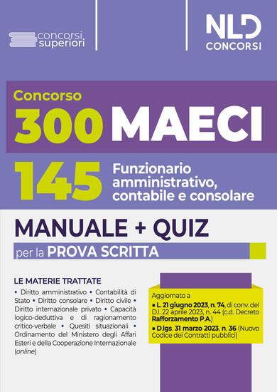 Immagine di 300 MINISTERO DEGLI AFFARI ESTERI E DELLA COOPERAZIONE INTERNAZIONALE (MAECI). MAN COMPLETO + QUIZ