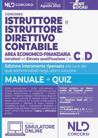 Immagine di ISTRUTTORE E ISTRUTTORE DIRETTIVO CONTABILE. AREA ECONOMICO-FINANZIARIA NEGLI ENTI LOC CAT. C E D