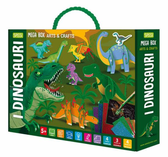 Immagine di DINOSAURI. MEGA BOX ARTS & CRAFTS. EDIZ. A COLORI. CON PRODOTTI VARI (I)