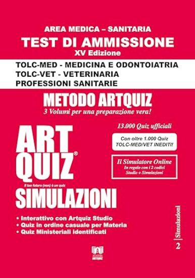 Immagine di ARTQUIZ SIMULAZIONI TEST DI AMMISSIONE PER MEDICINA ODONTOIATRIA VETERINARIA E PROFESSIONI