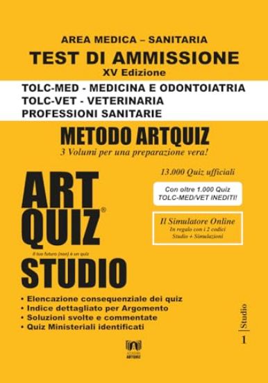 Immagine di ARTQUIZ STUDIO. TEST DI AMMISSIONE PER MEDICINA, ODONTOIATRIA, VETERINARIA E PROFESSIONI SANITARIE