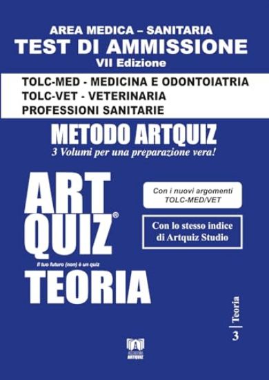 Immagine di ARTQUIZ TEORIA. TEST DI AMMISSIONE PER MEDICINA, ODONTOIATRIA, VETERINARIA E PROFESSIONI SANITARIE.