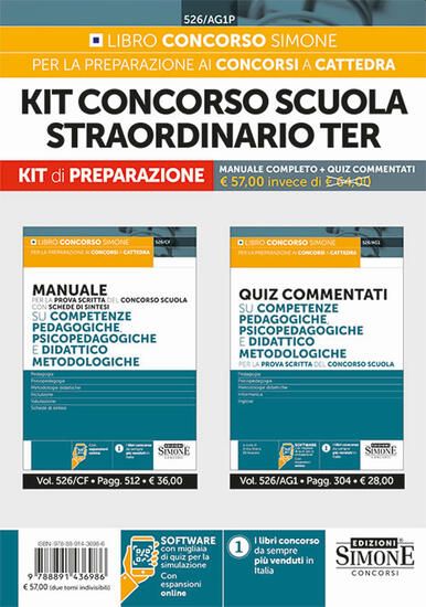 Immagine di KIT CONCORSO SCUOLA STRAORDINARIO TER MANUALE COMPLETO + QUIZ COMMENTATI – 526/AG1P