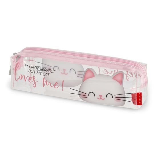 Immagine di ASTUCCIO TRANSPARENT PENCIL CASE - KITTY