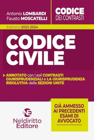 Immagine di CODICE CIVILE CODICE DEI CONTRASTI 2023-2024