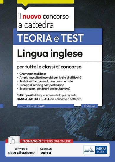 Immagine di LINGUA INGLESE PER TUTTE LE CLASSI DI CONCORSO. TEORIA E TEST. CON ESPANSIONE ONLINE. CON SOFTWA...