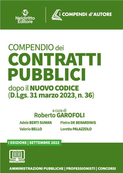 Immagine di COMPENDIO DEI CONTRATTI PUBBLICI 2023