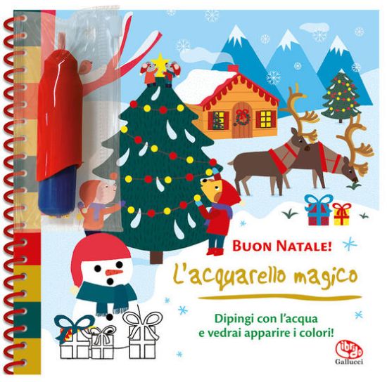 Immagine di BUON NATALE! L`ACQUARELLO MAGICO. EDIZ. A COLORI. EDIZ. A SPIRALE. CON PENNELLO MAGICO