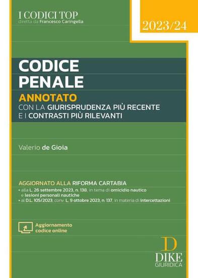 Immagine di CODICE DI PROCEDURA PENALE. ANNOTATO CON LA GIURISPRUDENZA PIU` RECENTE E CON I CONTRASTI 2023/24