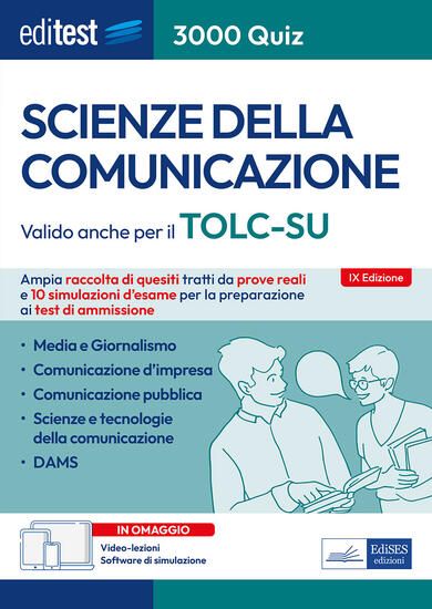 Immagine di EDITEST. SCIENZE DELLA COMUNICAZIONE. 3000 QUIZ. AMPIA RACCOLTA DI QUESITI TRATTI DA PROVE REALI...