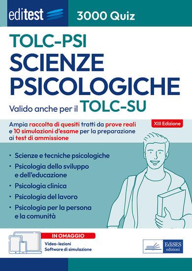 Immagine di EDITEST. SCIENZE PSICOLOGICHE. 3000 QUIZ. AMPIA RACCOLTA DI QUIZ TRATTI DA PROVE REALI E 10 SIMU...