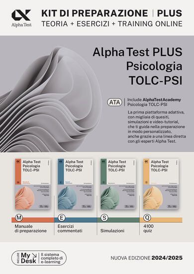 Immagine di ALPHA TEST PLUS PSICOLOGIA TOLC-PSI. KIT COMPLETO DI PREPARAZIONE CON TRAINING ON LINE PERSONALI...