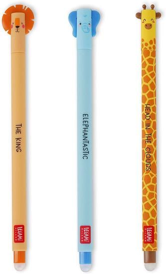 Immagine di PENNA GEL CANCELLABILE - ERASABLE PEN - LION + ELEPHANT+ GIRAFFE