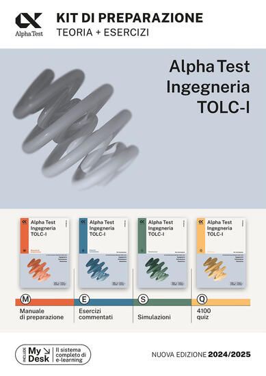 Immagine di ALPHA TEST. INGEGNERIA. TOLC-I. KIT DI PREPARAZIONE