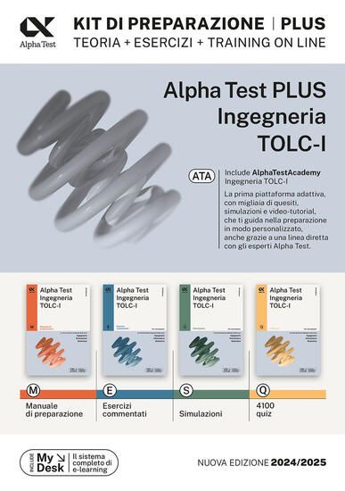 Immagine di ALPHA TEST PLUS INGEGNERIA. TOLC-I. KIT DI PREPARAZIONE PLUS