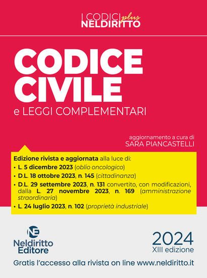 Immagine di CODICE CIVILE E LEGGI COMPLEMENTARI