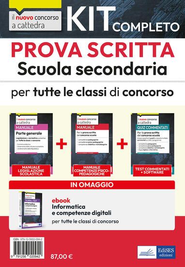 Immagine di KIT COMPLETO PROVA SCRITTA SCUOLA SECONDARIA. TEORIA E TEST PER LA PROVA SCRITTA. CON EBOOK. CON...