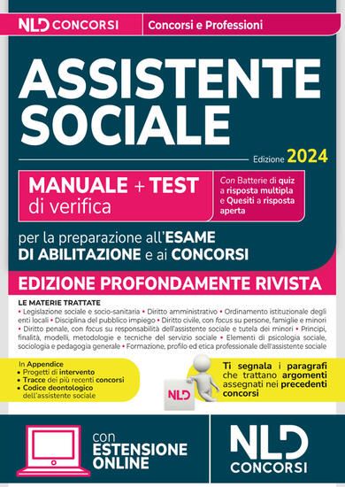 Immagine di MANUALE ASSISTENTE SOCIALE 2024. TEORIA + TEST DI VERIFICA PER LA PREPARAZIONE