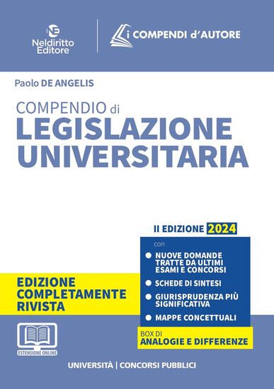 Immagine di COMPENDIO DI LEGISLAZIONE UNIVERSITARIA 2024