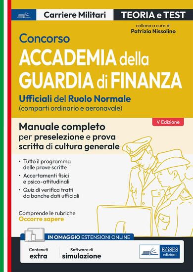 Immagine di CONCORSO ACCADEMIA DELLA GUARDIA DI FINANZA. PROVA SCRITTA DI PRESELEZIONE E PROVA SCRITTA DI CU...