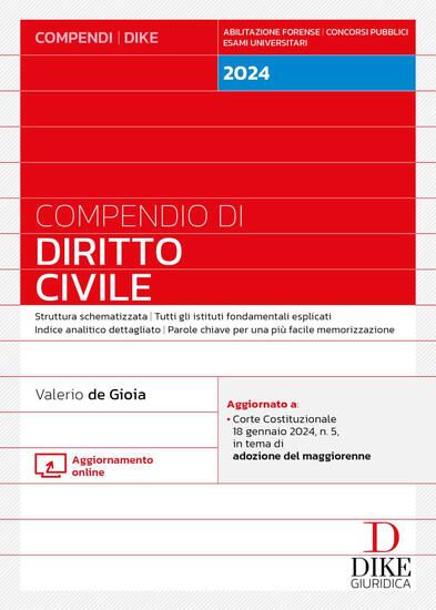 Immagine di COMPENDIO DI DIRITTO CIVILE. CON AGGIORNAMENTO ONLINE  2024