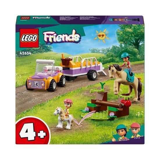 Immagine di LEGO FRIENDS 42634 RIMORCHIO CON CAVALLO E PONY, GIOCATTOLO PER LA CURA DEGLI ANIMALI CON 2 MINI B