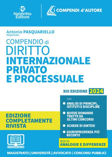 Immagine di COMPENDIO DI DIRITTO INTERNAZIONALE PRIVATO E PROCESSUALE 2024