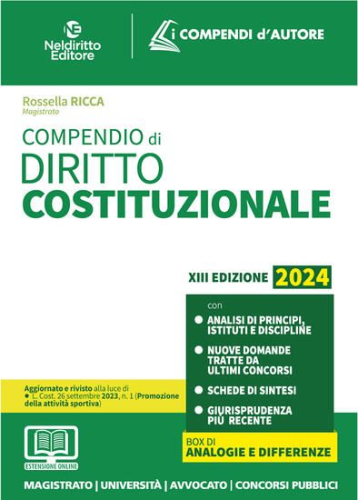 Immagine di COMPENDIO DI DIRITTO COSTITUZIONALE. CON ESPANSIONE ONLINE 2024