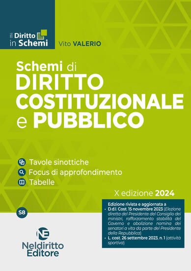 Immagine di SCHEMI DI DIRITTO COSTITUZIONALE E PUBBLICO 2024