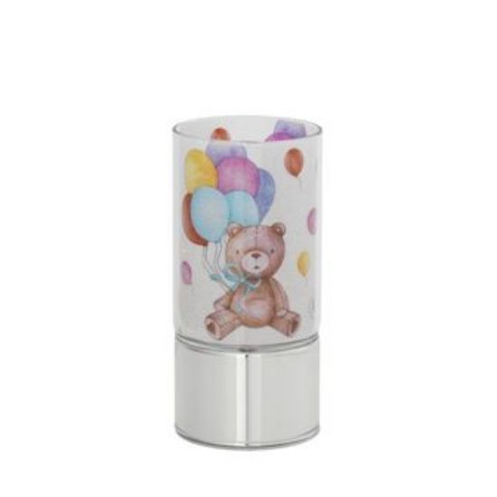 Immagine di LAMPADA IN VETRO 7X15 CM CON DECORO PALLONCINI