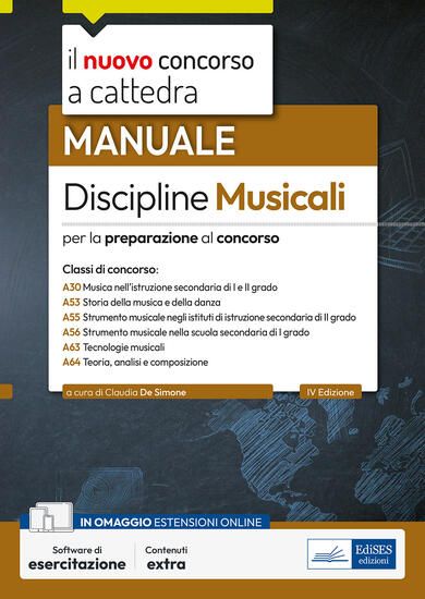 Immagine di NUOVO CONCORSO A CATTEDRA. DISCIPLINE MUSICALI NELLA SCUOLA SECONDARIA. MANUALE PER LA PREPARAZIONE