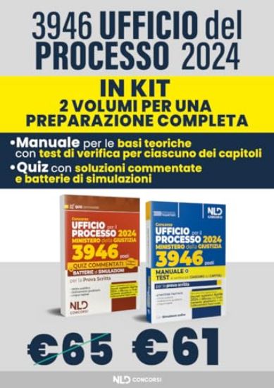 Immagine di CONCORSO UFFICIO DEL PROCESSO 3946 POSTI (UPP) MINISTERO DELLA GIUSTIZIA. KIT MANUALE + QUIZ