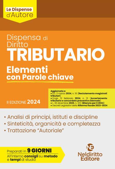 Immagine di DISPENSA DI DIRITTO TRIBUTARIO 2024