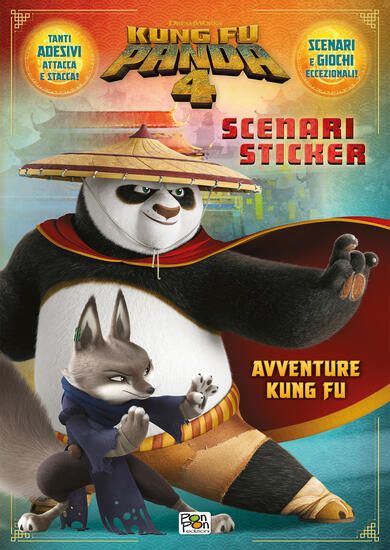 Immagine di AVVENTURE KUNG FU. KUNG FU PANDA 4. SCENARI STICKER. EDIZ. A COLORI. CON ADESIVI