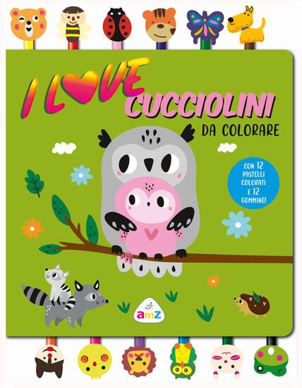 Immagine di I LOVE CUCCIOLINI DA COLORARE. EDIZ. A COLORI. CON 12 PASTELLI COLORATI E GOMMINE