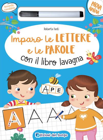 Immagine di IMPARO LE LETTERE E LE PAROLE CON IL LIBRO LAVAGNA. EDIZ. A COLORI. CON PENNARELLO CANCELLABILE