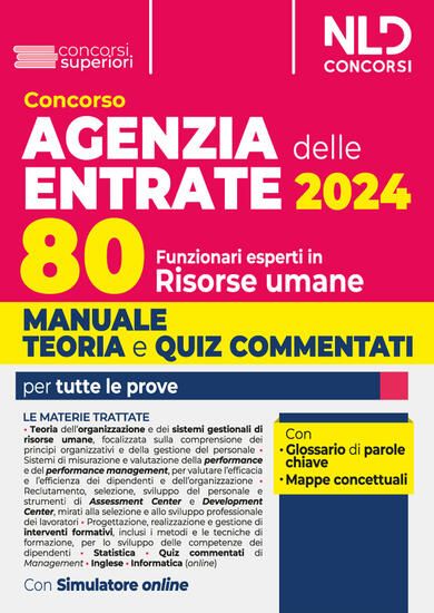 Immagine di CONCORSO AGENZIA DELLE ENTRATE 2024. 80 FUNZIONARI DELLE RISORSE UMANE. MANUALE + TEST DI VERIFICA