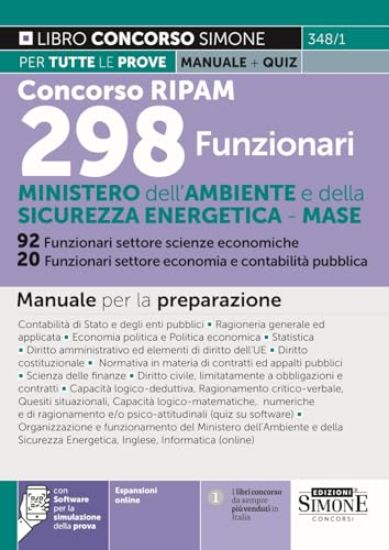 Immagine di CONCORSO RIPAM 298 FUNZIONARI - MINISTERO DELL`AMBIENTE E DELLA SICUREZZA ENERGETICA - MA