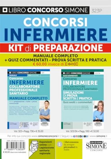 Immagine di CONCORSI INFERMIERE. KIT DI PREPARAZIONE. MANUALE COMPLETO + QUIZ COMMENTATI. PROVA SCRITTA E PRAT