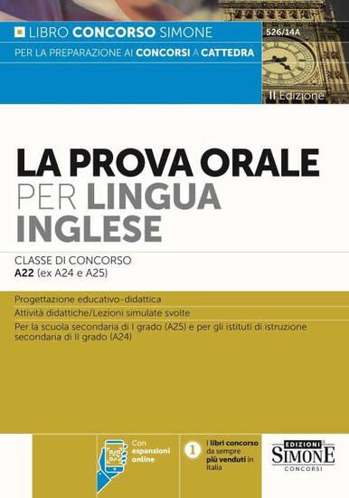 Immagine di PROVA ORALE PER LA LINGUA INGLESE - CLASSI DI CONCORSO A22 (EX A24 - A25)